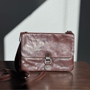 Jack Georges Brown Leather Crossbody Bag